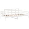 vidaXL Day Bed and Bench Set with Roof without Mattress White 80x200 cm