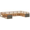 vidaXL Outdoor Sofa Set 9 pcs Natural Solid Acacia Wood