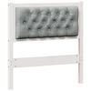 vidaXL Headboard Other White and light grey 80 cm Solid pine wood