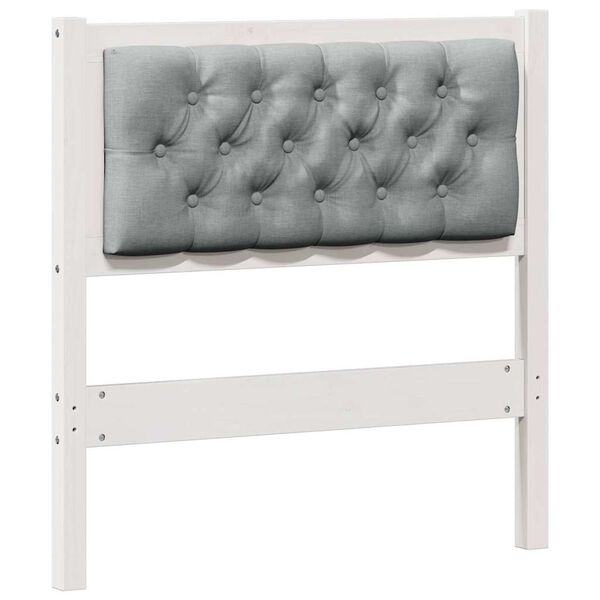 vidaXL Headboard Other White and light grey 80 cm Solid pine wood