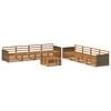 vidaXL Outdoor Sofa Set 9 pcs Natural Solid Acacia Wood