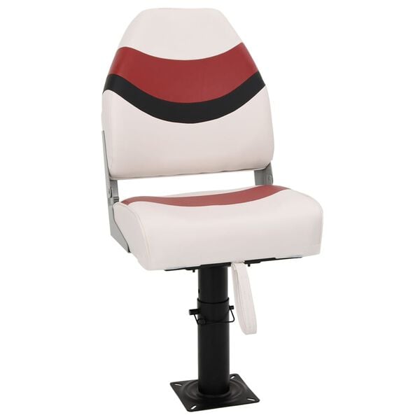 vidaXL Boat Seat with Pedestal Height Adjustable 360&deg; Rotatable
