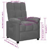 vidaXL Recliner Chair Light Grey Fabric