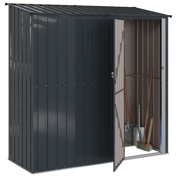 vidaXL Garden Sheds Anthracite 203 x 85.5 x 200 cm Metal