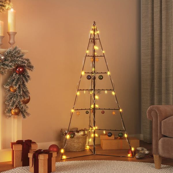 vidaXL Metal Christmas Tree for Decoration Black 140 cm