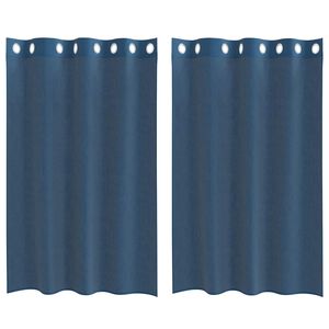 vidaXL Voile Curtains with Grommets 2 pcs Royal Blue