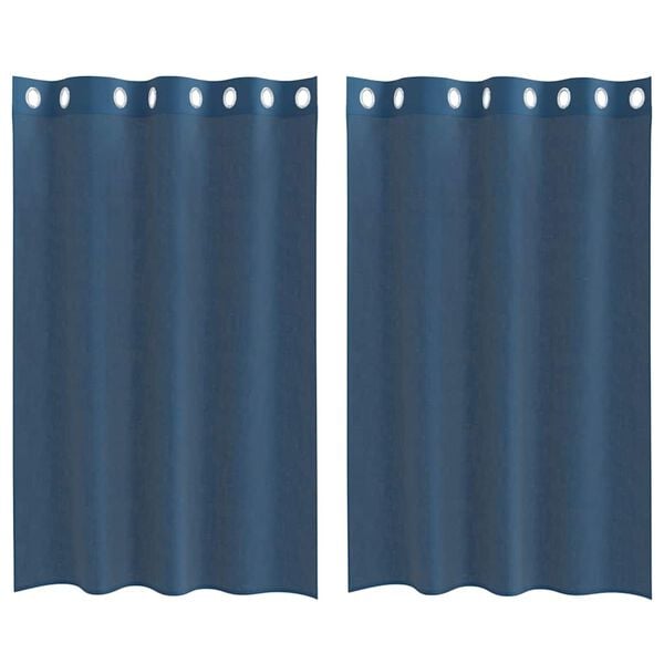 vidaXL Voile Curtains with Grommets 2 pcs Royal Blue
