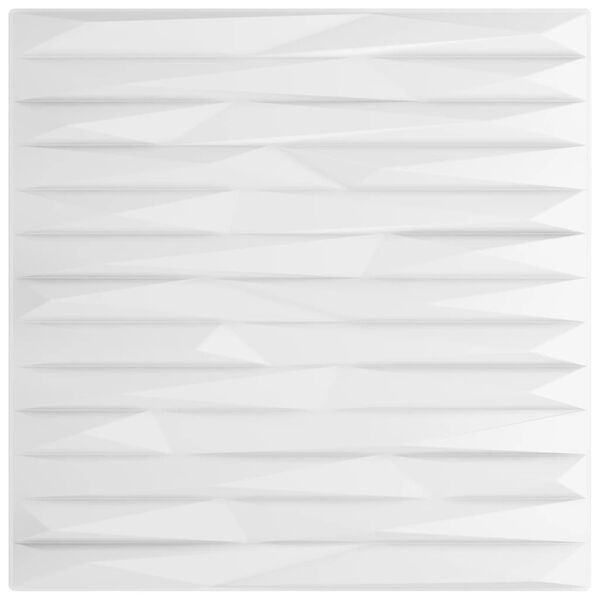 vidaXL Wall Panels 24 pcs White 50x50 cm XPS 6 m&sup2; Stone
