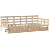 vidaXL Daybed with Drawers without Mattress 90x190 cm Single Solid Wood