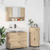 vidaXL Bathroom Furniture Set with Drawer with Shelf 3 pcs Sonoma Oak