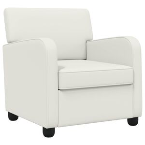 vidaXL Armchair White Faux Leather