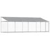 vidaXL Dog Cage with Roof and Door Grey 6x2x2 m Galvanised Steel