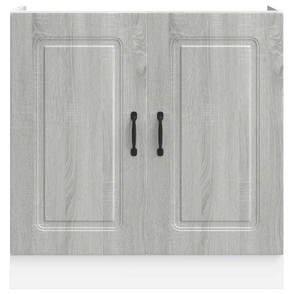 vidaXL Sink Base Cabinet Kalmar Grey Sonoma 80x46x81.5 cm Engineered Wood
