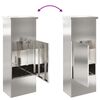 vidaXL Parcel Drop Box Silver 44.5 x 29 x 110.5 cm Stainless Steel