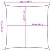 vidaXL Sun Shade Sail Light Grey 2.5x2.5 m 100% Polyester Oxford