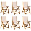 vidaXL Folding Garden Chairs 6 pcs Solid Wood Acacia and Textilene