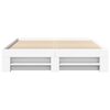 vidaXL Bed Frame without Mattress White 150x200 cm King Size Engineered Wood