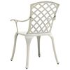 vidaXL 3 Piece Bistro Set Cast Aluminium White