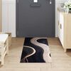 vidaXL Kitchen Rug Black 180 x 60 cm Velvet