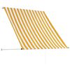 vidaXL Retractable Awning 100x150 cm Yellow and White