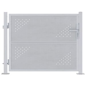 vidaXL Garden Gate with Lock Silver 100 x 75 cm Stainless Steel