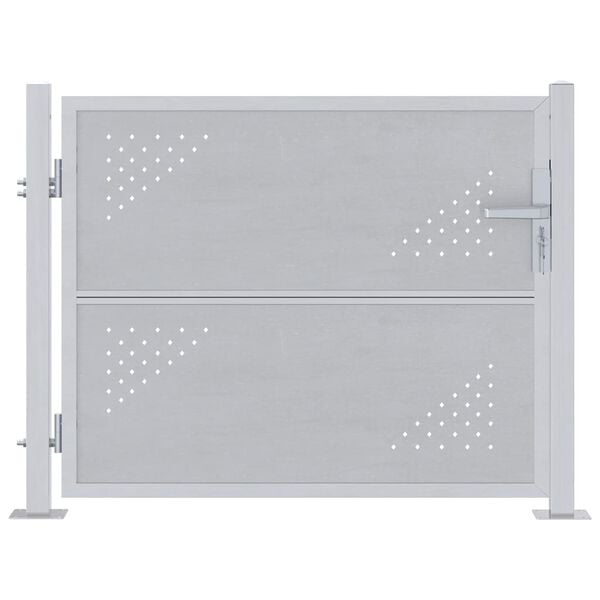 vidaXL Garden Gate with Lock Silver 100 x 75 cm Stainless Steel