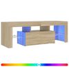 vidaXL TV Cabinet with LED Lights Sonoma Oak 120x35x40 cm