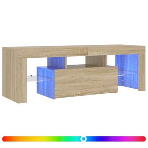 vidaXL TV Cabinet with LED Lights Sonoma Oak 120x35x40 cm