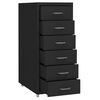 vidaXL Mobile File Cabinet Black 28x41x69 cm Metal