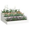 vidaXL Garden Planter White 90 x 90 x 35 cm Cold-rolled Steel