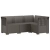 vidaXL 4-Seater Garden Sofa Rattan Look PP Light Grey