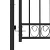 vidaXL Fence Gate Emmen with Spikes Steel 103x97 cm Black