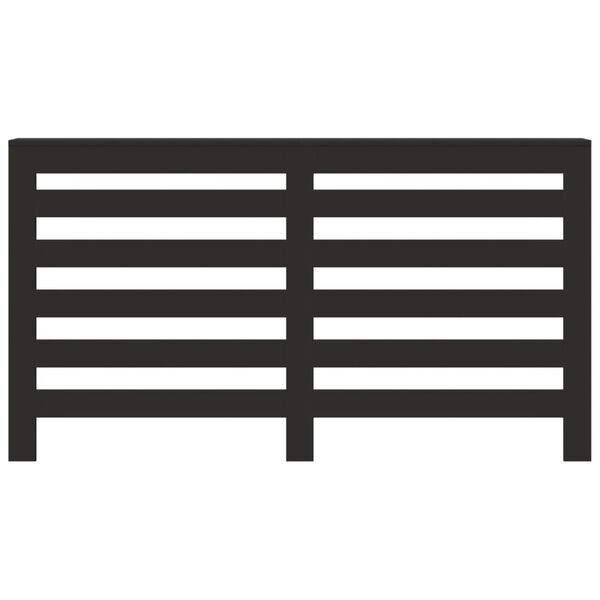 vidaXL Radiator Cover Black 149x20x82 cm Engineered Wood