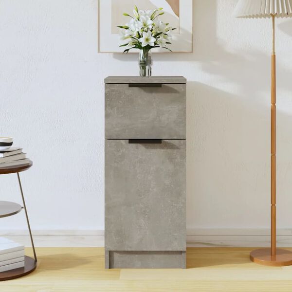 vidaXL Sideboard Concrete Grey 30x30x70 cm Engineered Wood