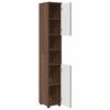 vidaXL Bathroom Cabinet with Storage Brown Oak 30 x 35 x 192 cm