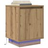 vidaXL Bedside Cabinets with LED Lights&nbsp;2 pcs Artisan Oak 38x34x50 cm