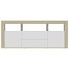 vidaXL TV Cabinet White and Sonoma Oak 120x30x50 cm Engineered Wood