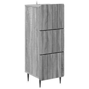 vidaXL Drawer Cabinet 33 x 34.5 x 92 cm Engineered Wood Grey Sonoma