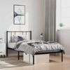 vidaXL Metal Bed Frame without Mattress with Headboard Black 100x190cm