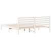 vidaXL Bed Frame with Headboard White 180 x 200 cm Solid Pine Wood