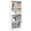 vidaXL Bookcase White 60x24x143 cm Engineered Wood