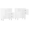 vidaXL Sideboards 2 pcs White Engineered Wood