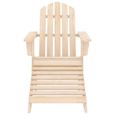 vidaXL Garden Adirondack Chair with Ottoman Solid Fir Wood