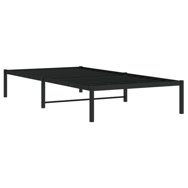vidaXL Metal Bed Frame without Mattress Black 107x203cm