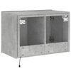 vidaXL TV Wall Cabinet with LED Lights Concrete Grey 60x35x41 cm