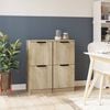 vidaXL Sideboards 2 pcs Sonoma Oak 30x30x70 cm Engineered Wood