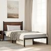 vidaXL Metal Bed Frame without Mattress Brown Oak 100x200 cm