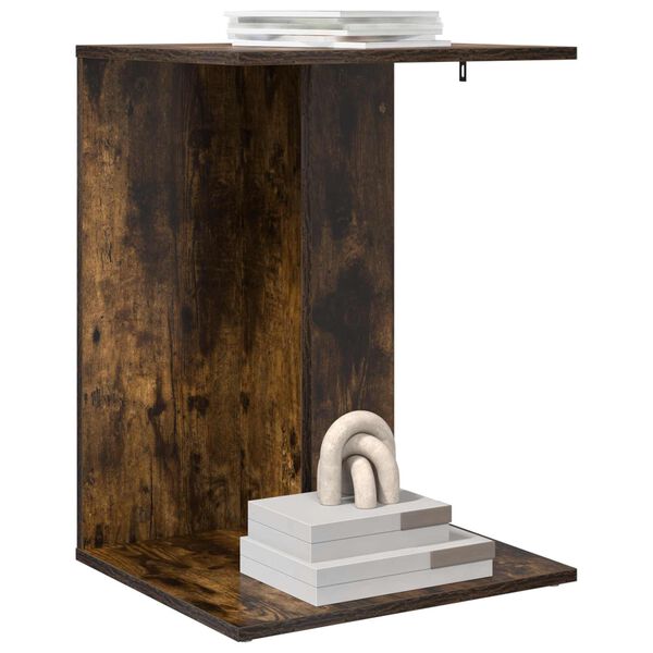 vidaXL Side Table Smoked Oak 45 x 40 x 62.5 cm Engineered Wood