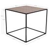 House Nordic Side Table Johanna 50 cm Square Black and Natural