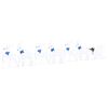 vidaXL LED Reindeers 7 pcs White 43 x 18 x 66 cm Fabric